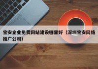 宝安企业免费网站建设哪里好（深圳宝安网络推广公司）