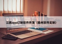 江西app订制软件开发（赣州软件定制）