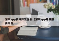 深圳app软件开发客服（深圳app开发服务平台）