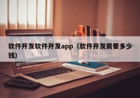 软件开发软件开发app（软件开发需要多少钱）